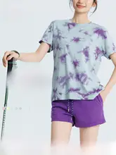 おしゃれなタイダイ柄のスポーツTシャツ【レディース・ゆったりシルエット・速乾・トレーニング向け】