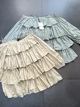 フリル付きオフショルダートップス【ケーキデザイン・コットン混・レイヤー仕立て】