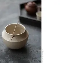 灰釉陶器製建水【茶洗用・小型・茶器アクセサリー】