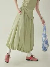 北島AMUU 不規則ヘム 無袖 シワ加工トップス セットアップ【夏用・カジュアル】