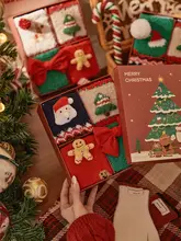クリスマスソックス【カップル向け・コーラルフリース・厚手・冬用】（セットアップ対応）
