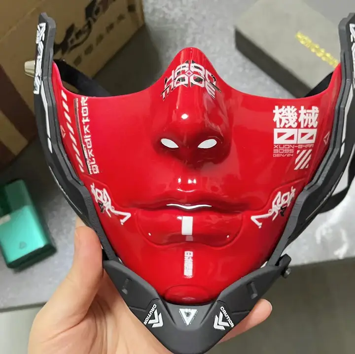 新彩色 半顔 コスプレ美人道具【機械風・男女兼用・装飾用】
