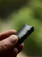 自然なデザインのガラス製茶匙置き【茶道具アクセサリー・黒色】