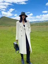 高級感ある秋用ロングコート【ゆったりしたシルエット・厚手・膝下丈】