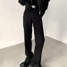 男性用コスプレスーツパンツ【微ロング・フレアデザイン・スリット入り】（セットアップ対応）