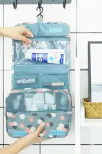 旅行用収納化粧ポーチ【折りたたみ・吊り下げ式・手提げ】