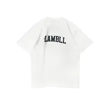 立体的な凹凸プリントの直筒型Tシャツ【コットン・ラウンドネック・ショートスリーブ・トレンドスタイル】