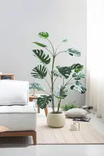 高級フェイクグリーンプラント モンステラの鉢植え【リビングソファサイド用・インテリア装飾】