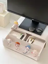 PCモニター台 引き出し付き 収納ラック フィギュアケース クリア デスクトップ 飾り棚 ディスプレイ インテリア