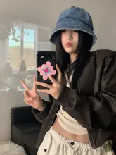 秋冬用フェミニンフラットバケットハット【ゆったりとしたフィット感・インスタ風】