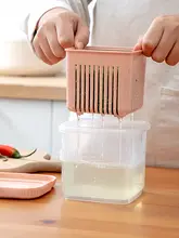 ネギ、生姜、にんにく用保存容器【冷蔵庫用・フルーツ＆野菜収納・水切り機能付き・密閉蓋】