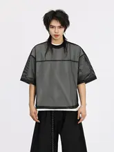 個性的な都市スタイルのボクシーショートTシャツ【カジュアル・重ね着対応】