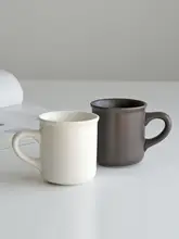 レトロ 陶器 ハンドメイド コーヒーカップ 家庭用 オフィス用 マット仕上げ シンプル