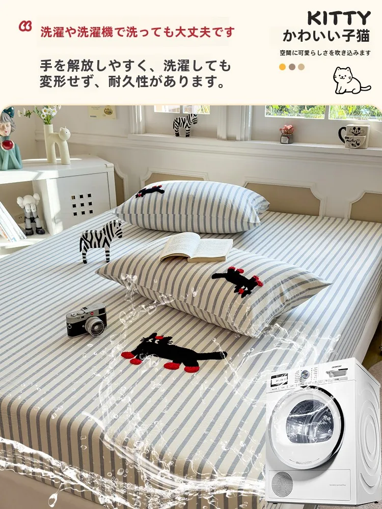 子供用カートゥーン柄ベッドカバー：3点セットで安心・快適な睡眠環境を実現