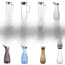 耐熱性のアクリル製冷水ポット【蓋付き・防爆・果汁向け】