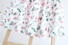 コットンフラワープリントハイウエストAラインスカート【春夏用・ミディ丈・女性向け】（セットアッ プ対応）