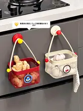 キッチン用壁掛け収納ラック【通気性のあるアイアン製・調味料や卵用小掛けバスケット】