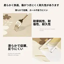 華やかな花柄の高級感あるテーブルクロス【防水・防油・簡単お手入れ・レザー仕上げ】
