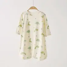 赤ちゃん用夏用薄手モダール素材のスリープウェア【9分袖・男女兼用・防踢デザイン】