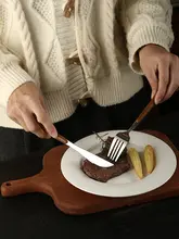 木製ハンドルのステーキカトラリー【ナイフ・フォーク・西洋料理用】