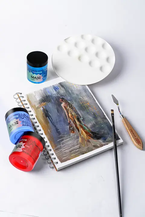 米娅 アクリル絵具 大容量300ml/100ml【防水・耐UV・色落ちしない・金色・DIY手描き・白壁画・ホルムアルデヒド不使用】
