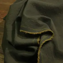 羊毛コットン混紡生地【秋冬用・黄緑色・デザイン服装用】