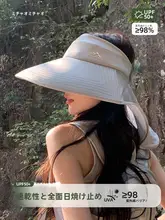 紫外線対策のハット【男女兼用・大きなつば・登山用・首の日焼け防止】
