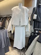 冬用 ゆったりシルエット キャミソール風ウールベスト【羊毛混・カジュアル・通勤向け】（セットアッ  プ対応）