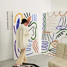 ポップアート抽象デザインの大判壁掛けアート【リビング・子供部屋・寝室用】