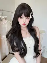ロングヘアウィッグ【大波浪スタイル・かわいらしい雰囲気・全頭カバー】（セットアップ対応）