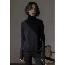 白色高衿内着用 羊毛混合ニットセーター【タートルネック・フィットデザイン・秋冬用】