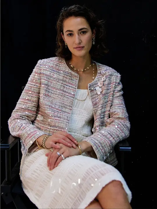 フラワー刺繍デザインのキャミソール【透け感あり・華やかなビーズ飾り】（セットアップ対応）