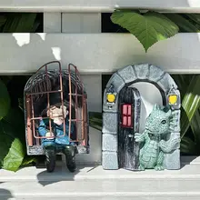 庭園用ジンジャーマンの壁掛け飾り【アウトドア装飾品・ユニークな彫像】