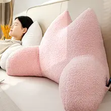 ベッドクッション 背もたれ ソファークッション 腰サポート 洗える ふわふわ 変形デザイン ガーリー 寝室 リビング 和室