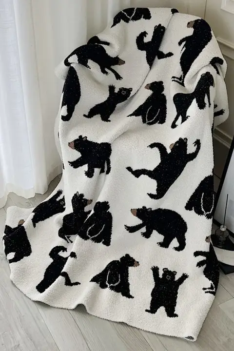 可愛いカートゥーンデザインの毛布【冬用・厚手・オフィス用・お昼寝にも最適】