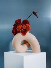 柔らかい色合いの花器【インテリア装飾・リビング・ダイニング用】
