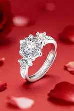 指輪 レディース シルバー999 モアッサナイト 2カラット 大粒 婚約指輪 結婚指輪 プロポーズ ペアリング