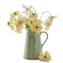 フラワーアレンジ用 陶器製浮彫り水差し【乾燥花・水耕栽培対応】