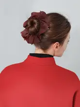 赤色のラウンドヘアゴム【高いポニーテール用・ファッショナブルなヘアアクセサリー】