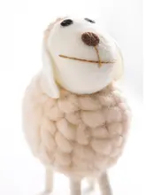 北欧風デザイン ピンク調ウール製手作りお団子頭クリエイティブ人形置物