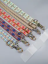 調整可能なリトロ風携帯電話用ストラップ【刺繍付き・斜め掛け・長めデザイン】