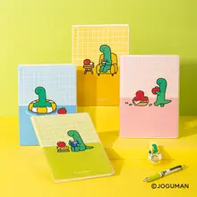ノート 手帳 透明カバー 恐竜 イラスト 可愛い キッズ 男の子 厚手用紙 コンパクト おしゃれ 「Joguman」