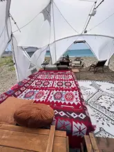キャンプ用ブランケット【屋外インフレータブルマット・ボヘミアンスタイル・テント用・持ち運び便利 】