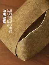 手作り布製 柿染めティッシュボックス【車載・家庭用・ヴィンテージスタイル】