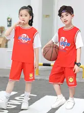 子供用 バスケットボールジャージ スーツ 夏半袖ショーツ