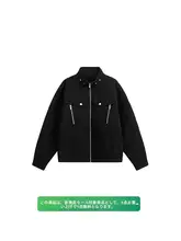 ボクシーなデザインの春用フライトジャケット【キャンバス・スタイリッシュ】