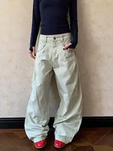 感あるワイドレッグカーゴパンツ【ウォッシュ加工・スタッズ装飾】