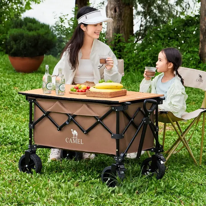 Camel 折りたたみ可能なキャンプ用手押し車【子供用・アウトドア・ピクニック向け】