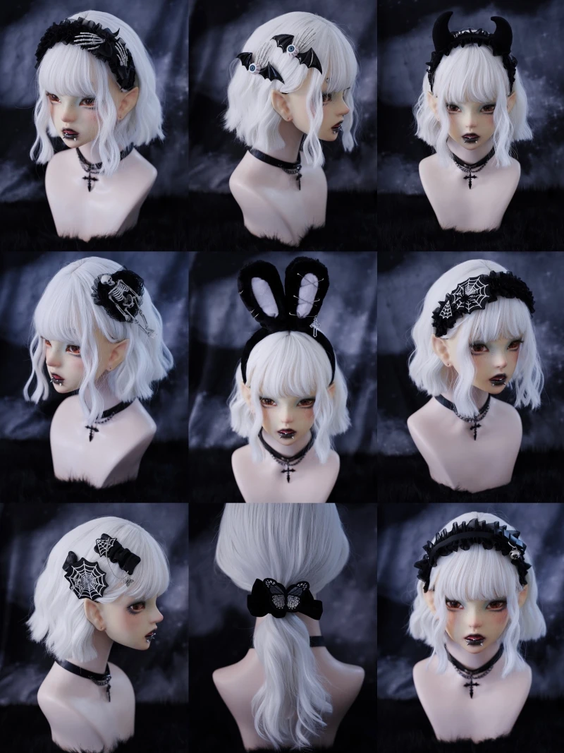 スカルとクモの巣モチーフのヘアバンド：ハンドメイドのアンダーグラウンドスタイルが提供する個性と耐久性