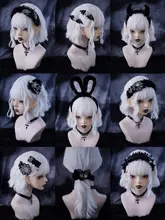 スカルとクモの巣モチーフのヘアバンド【ハンドメイド・ベル付き・アンダーグラウンドスタイル】